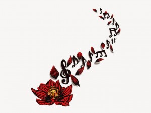 music flower tattoo (2)